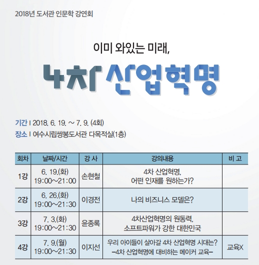 2018년 도서관 인문학 강연회(1강)